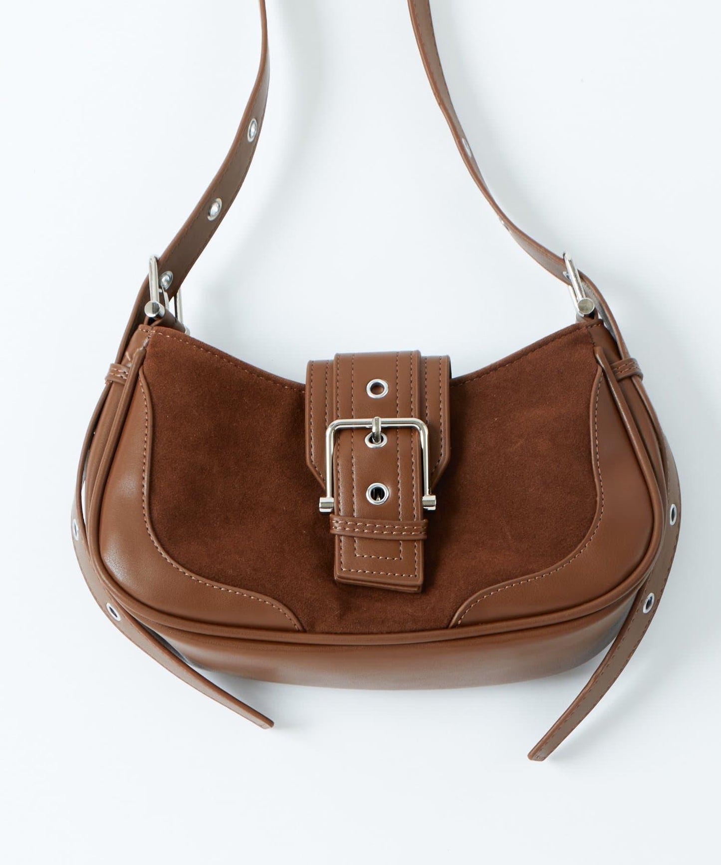 麂皮腰帶迷你單肩包