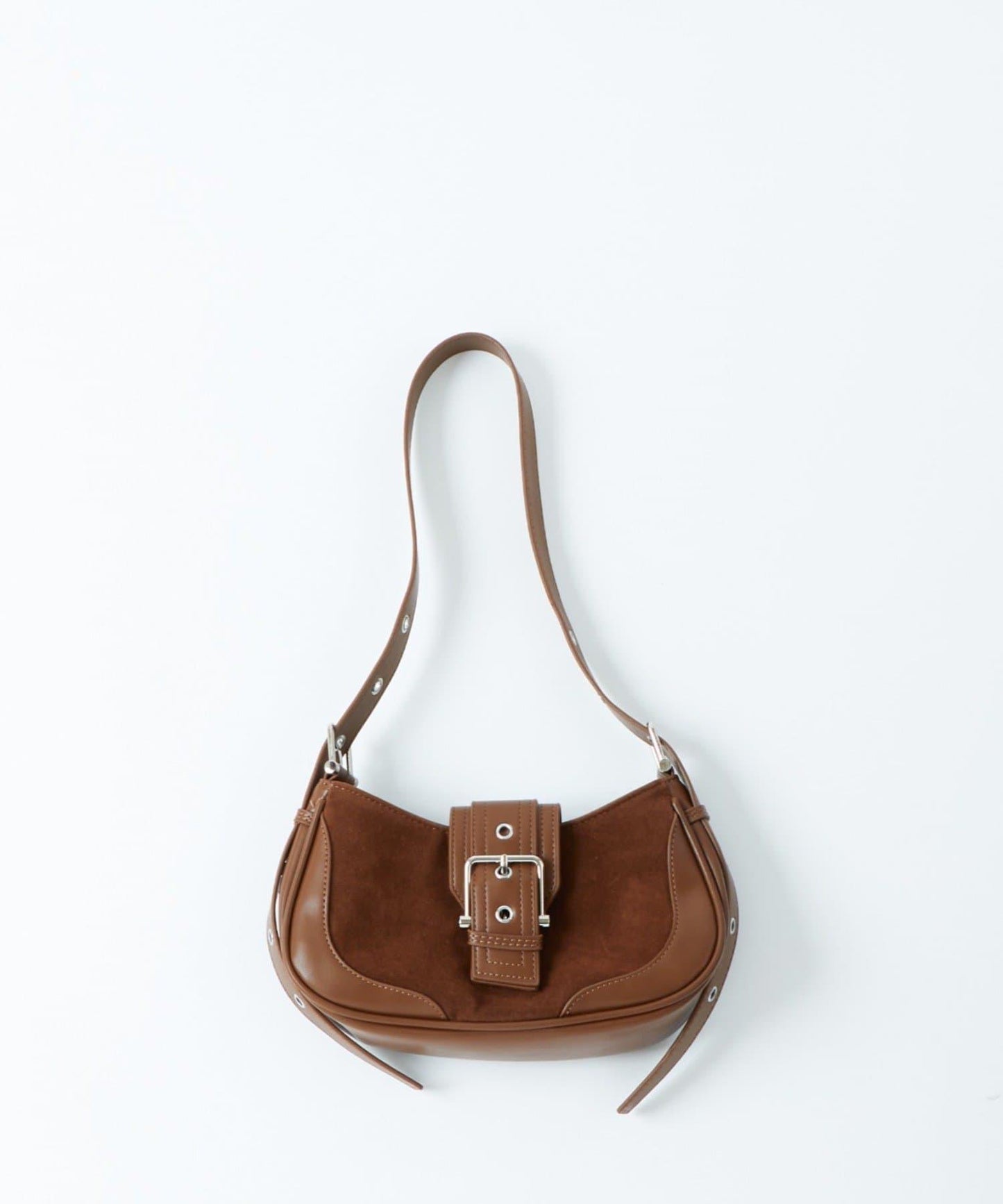 麂皮腰帶迷你單肩包