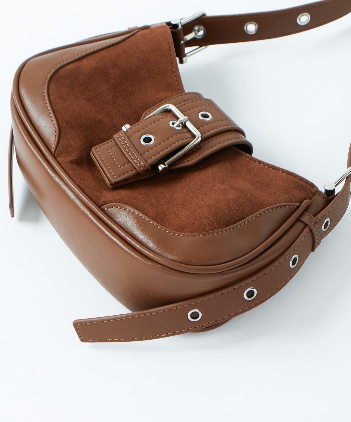 麂皮腰帶迷你單肩包