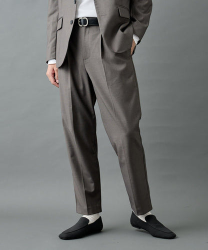 【AW/可搭配套裝】羊毛混紡錐形褲