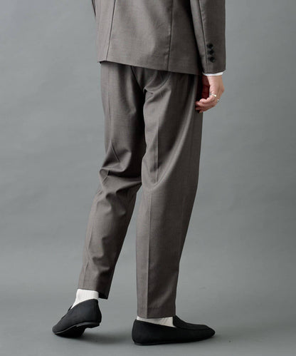 【AW/可搭配套裝】羊毛混紡錐形褲