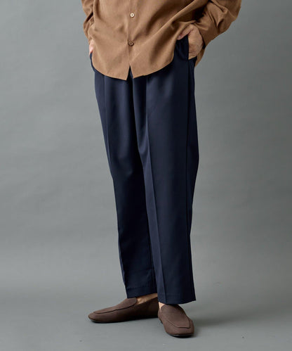 【AW/可搭配套裝】羊毛混紡錐形褲