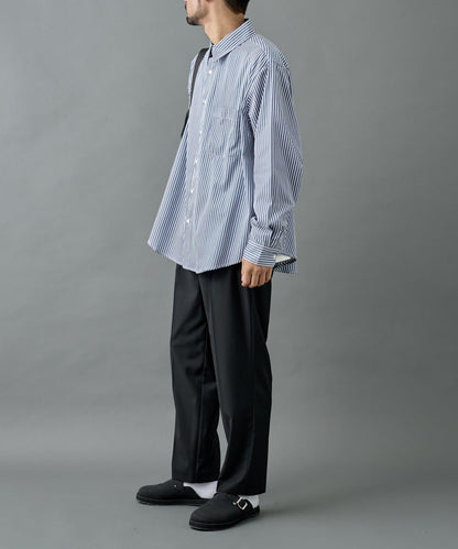 【AW/可搭配套裝】羊毛混紡錐形褲