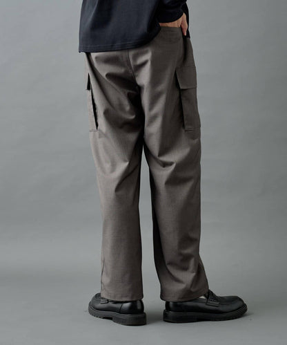 【AW/可搭配套裝】羊毛混紡工裝休閒褲