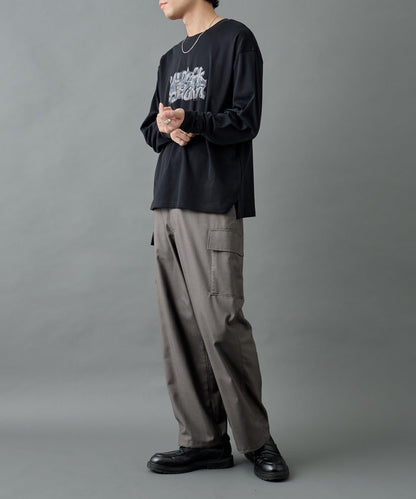 【AW/可搭配套裝】羊毛混紡工裝休閒褲