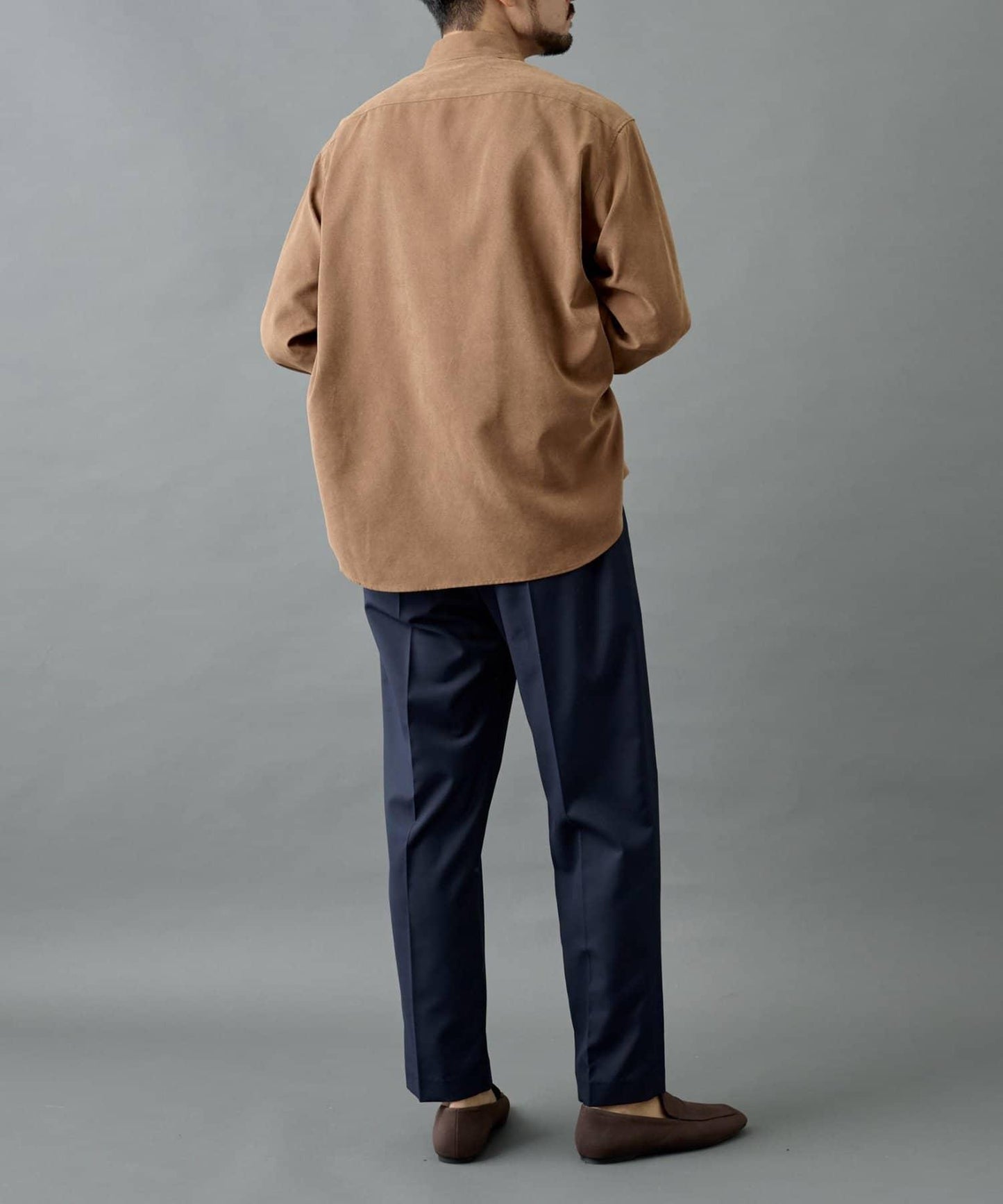 【AW/可搭配套裝】羊毛混紡錐形褲