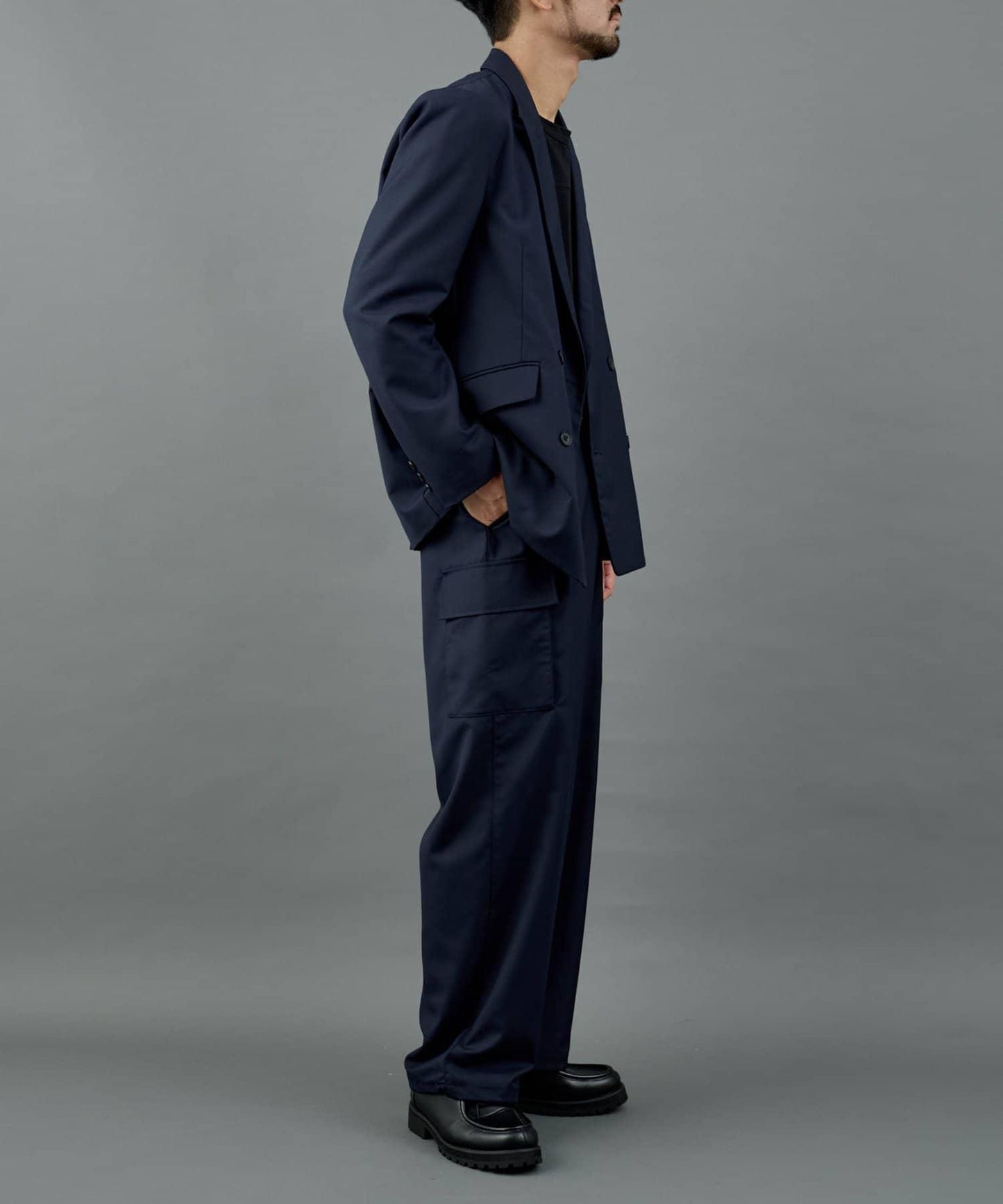 【AW/可搭配套裝】羊毛混紡工裝休閒褲