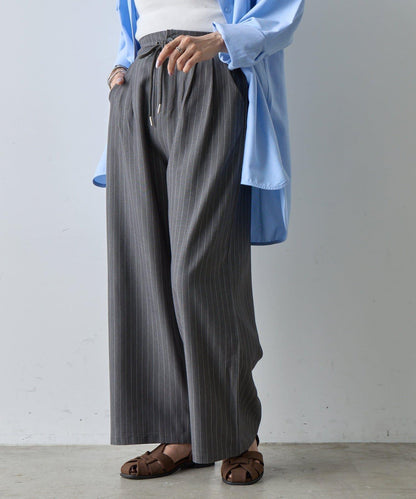 【AW】細條紋休閒褲