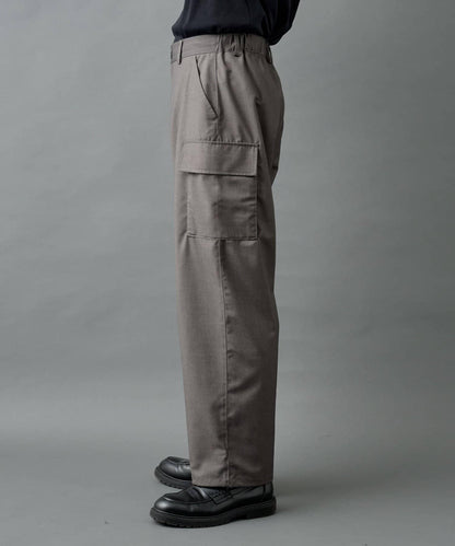 【AW/可搭配套裝】羊毛混紡工裝休閒褲