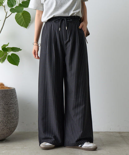 【AW】細條紋休閒褲