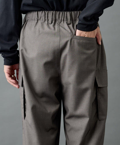 【AW/可搭配套裝】羊毛混紡工裝休閒褲
