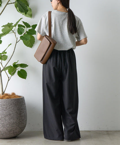 【AW】細條紋休閒褲