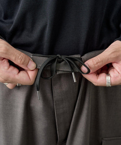 【AW/可搭配套裝】羊毛混紡工裝休閒褲