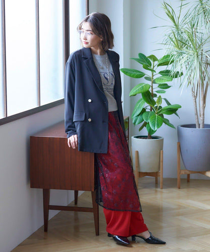 【nane】針織休閒寬鬆長褲