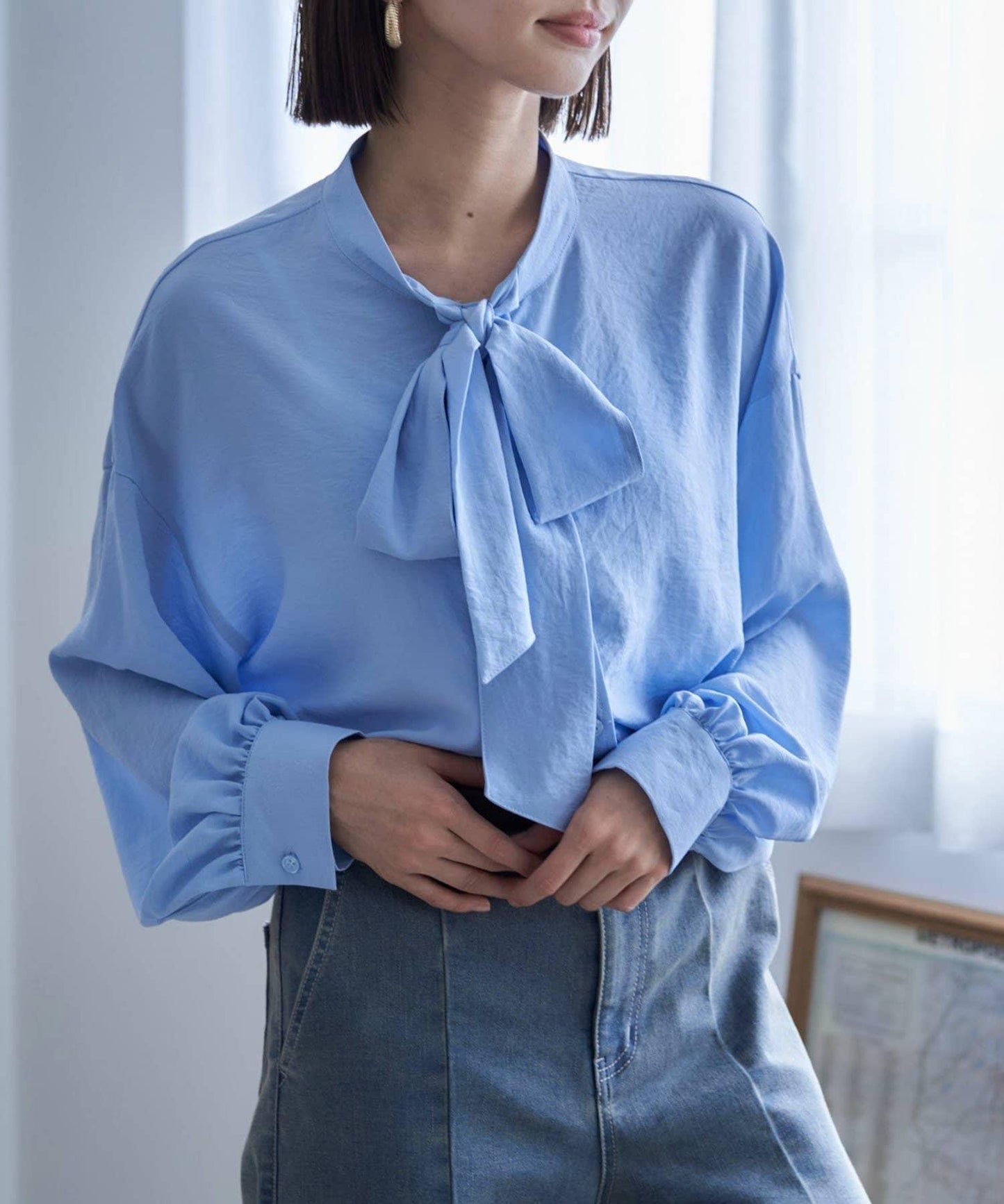 【nane】蝴蝶結領襯衫