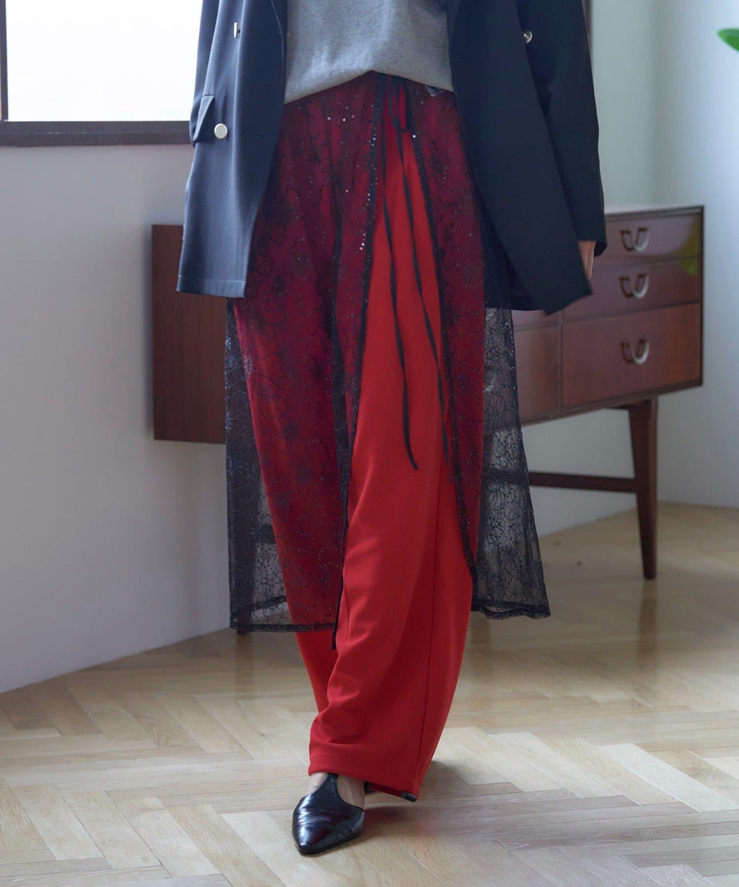 【nane】針織休閒寬鬆長褲