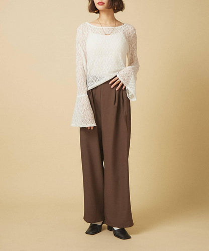 【SET UP對應】雙褶直筒褲