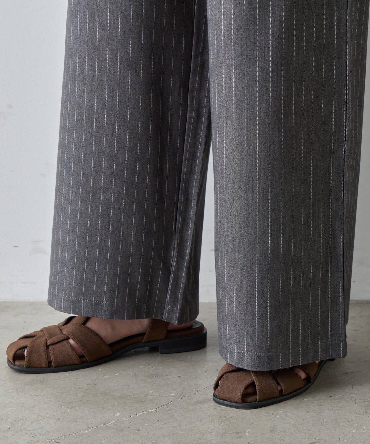 【AW】細條紋休閒褲