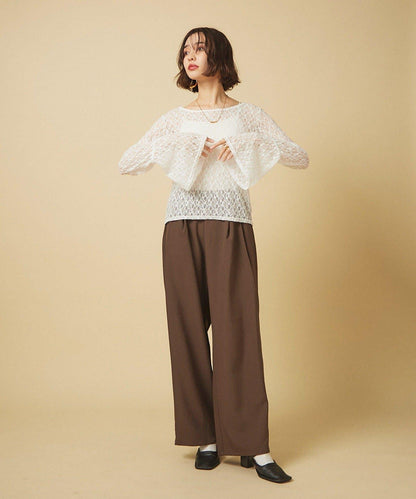 【SET UP對應】雙褶直筒褲