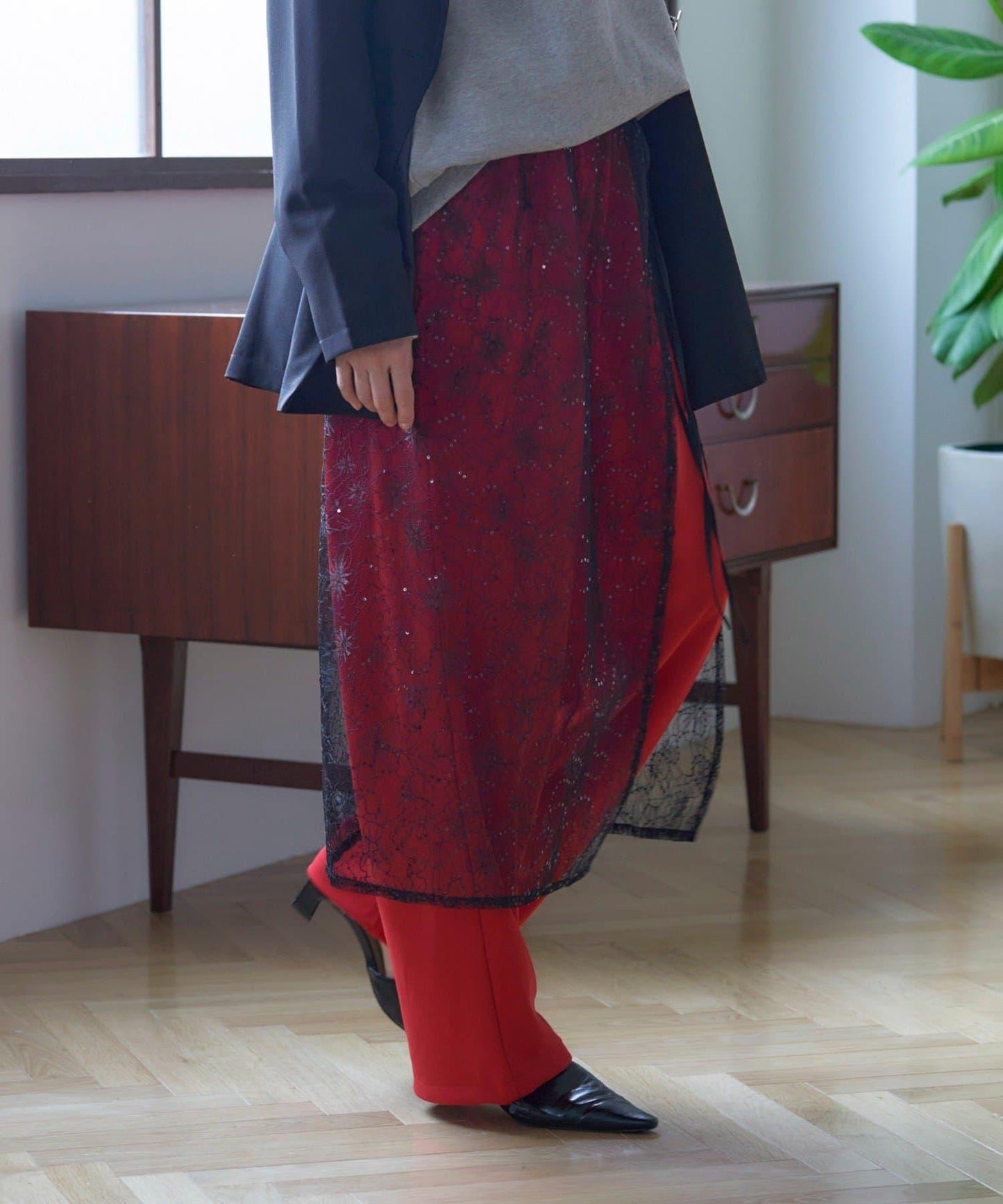 【nane】針織休閒寬鬆長褲