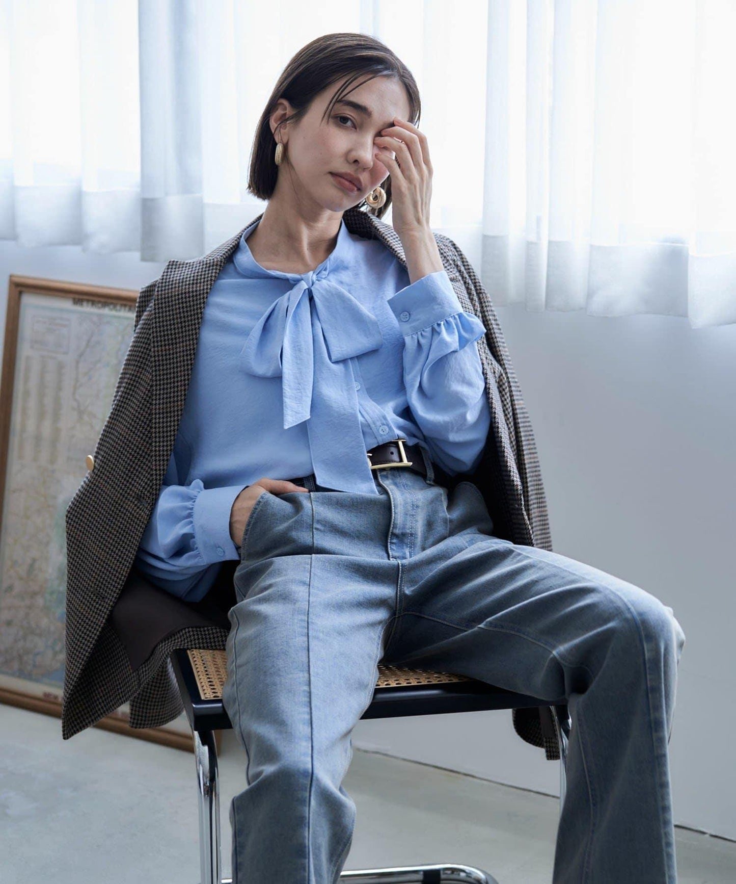 【nane】蝴蝶結領襯衫