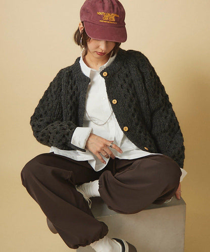 【nane】針織休閒寬鬆長褲