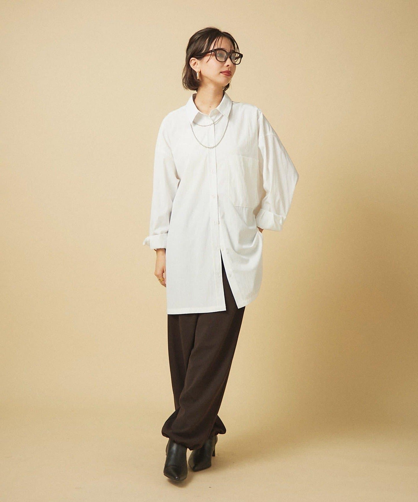 【nane】針織休閒寬鬆長褲