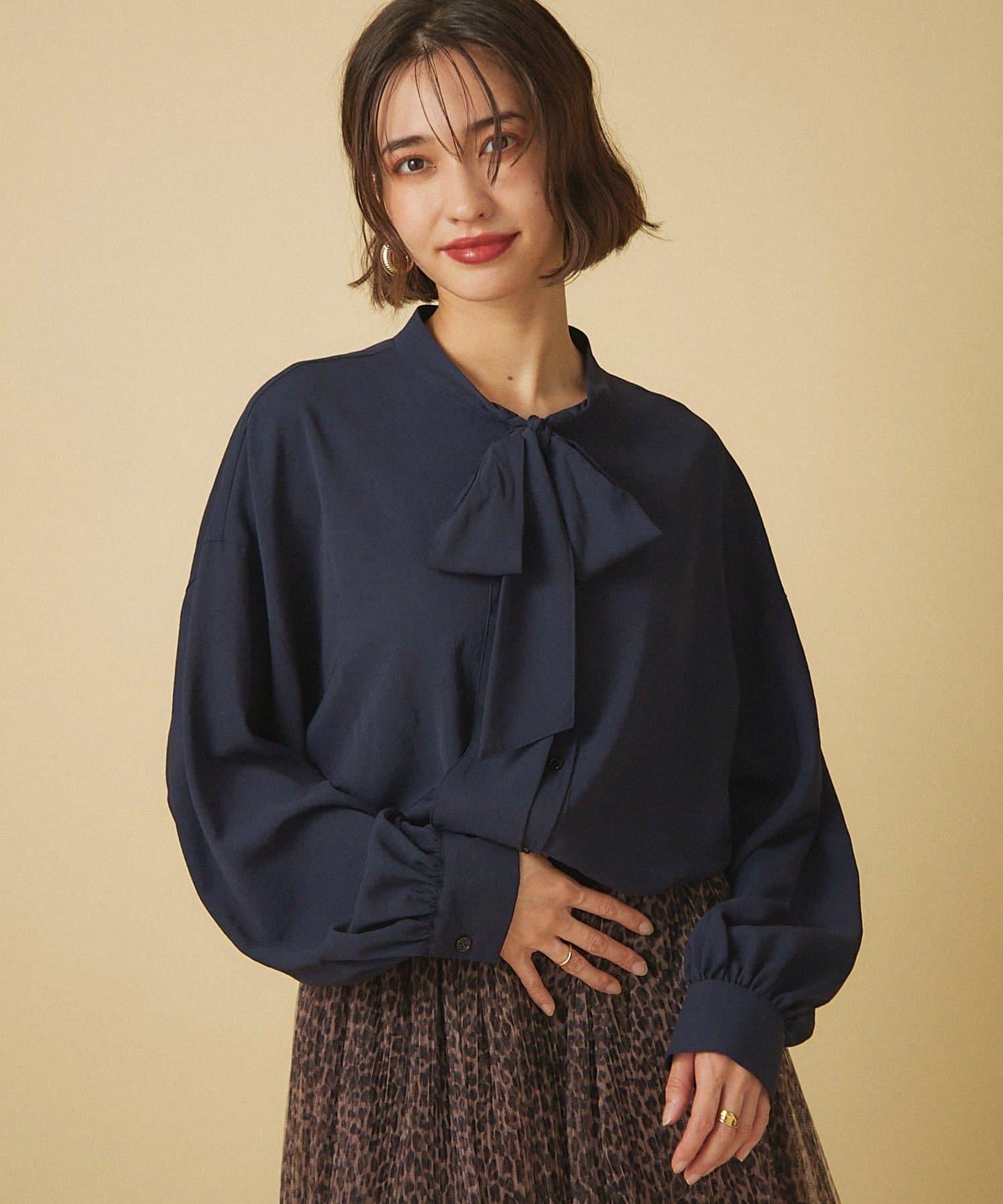 【nane】蝴蝶結領襯衫