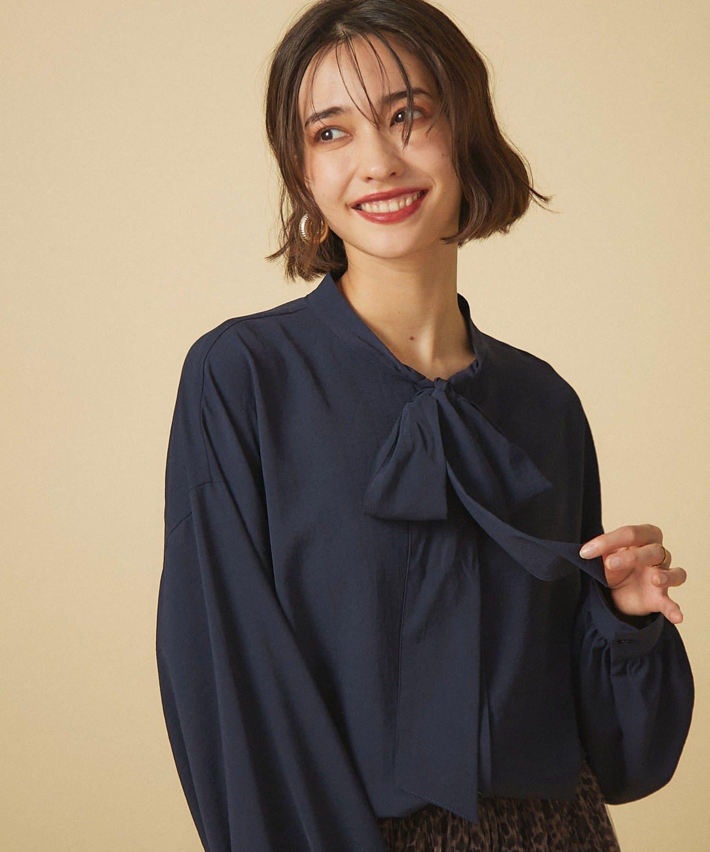 【nane】蝴蝶結領襯衫