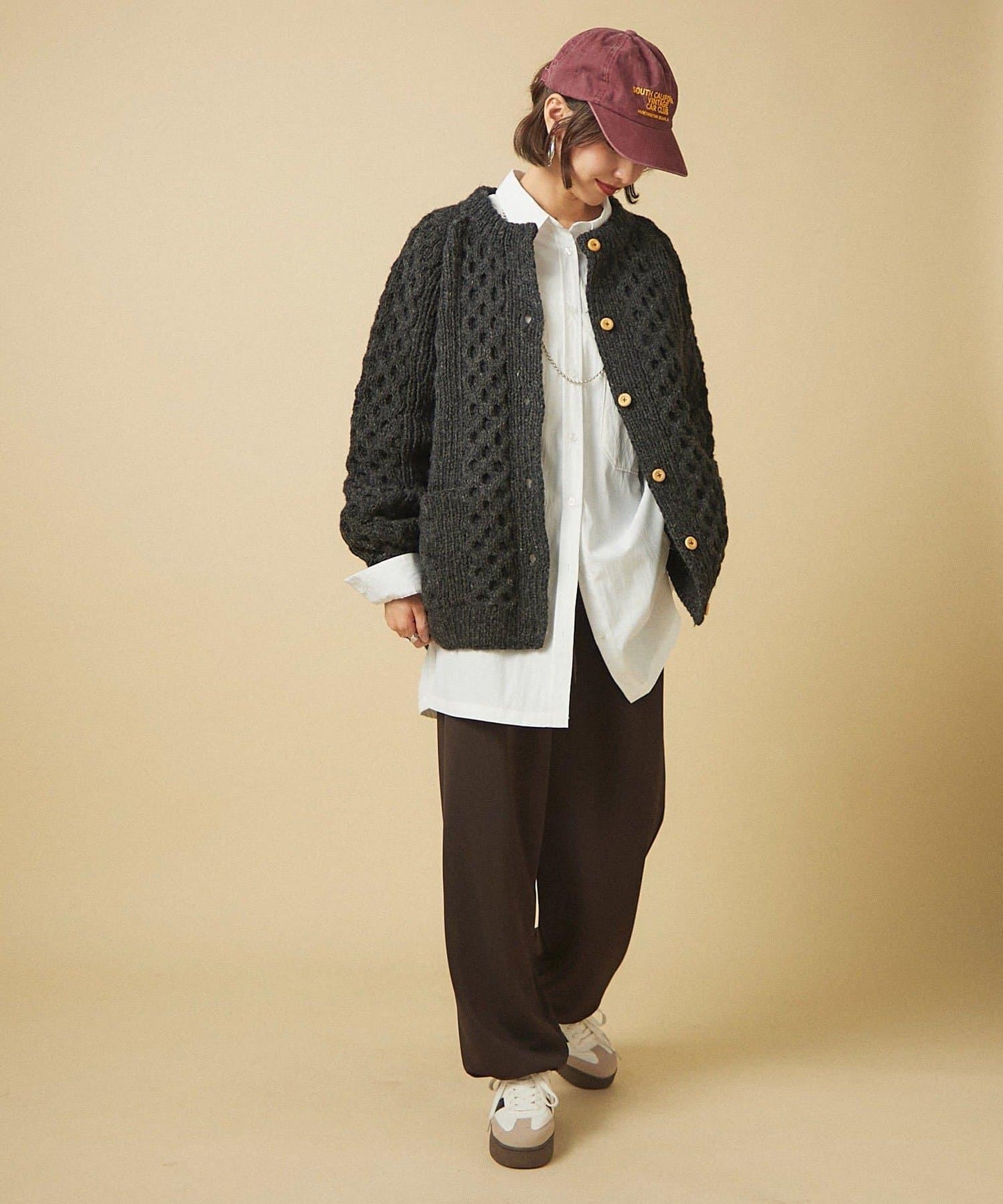 【nane】針織休閒寬鬆長褲