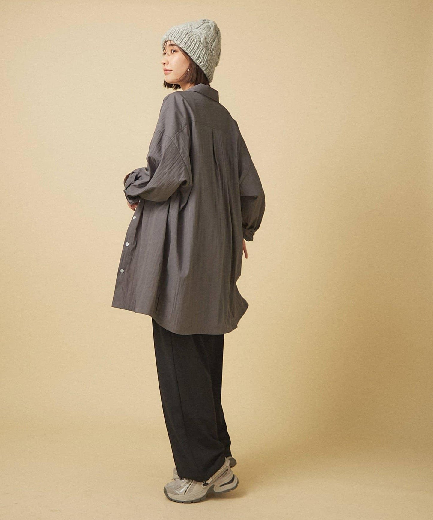 【nane】針織休閒寬鬆長褲