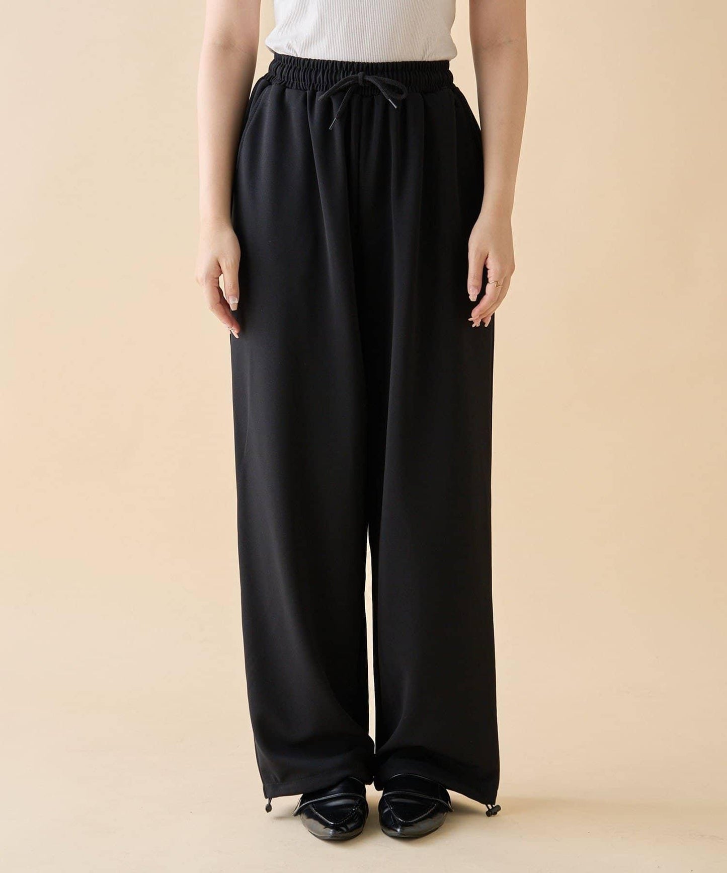 【nane】針織休閒寬鬆長褲