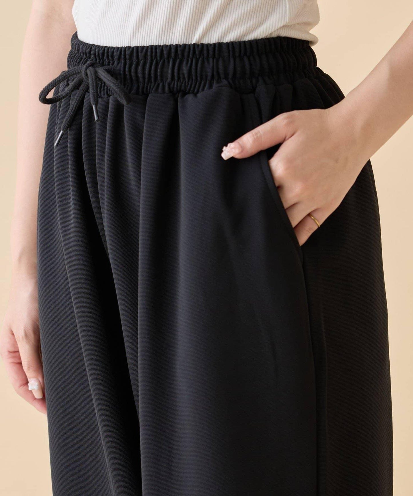 【nane】針織休閒寬鬆長褲