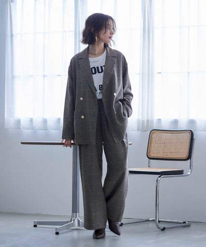 【SET UP對應】雙褶直筒褲