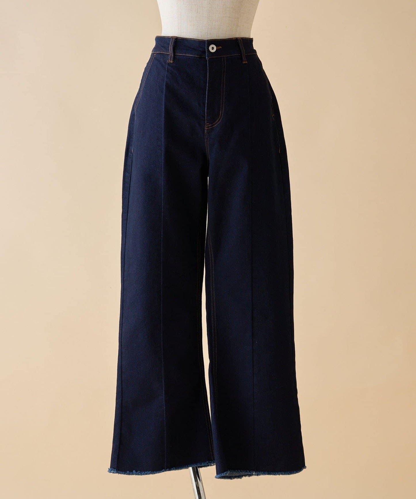 【nane】《サイズ展開有》直筒牛仔喇叭褲