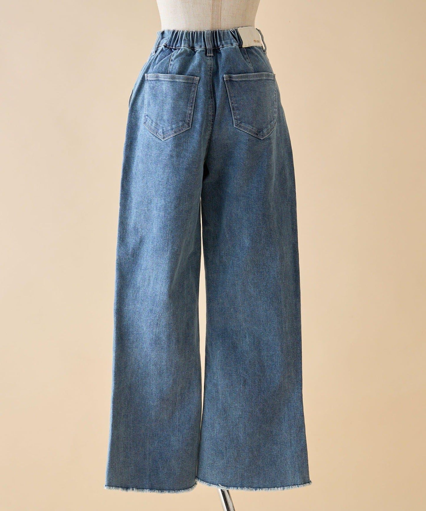 【nane】《サイズ展開有》直筒牛仔喇叭褲