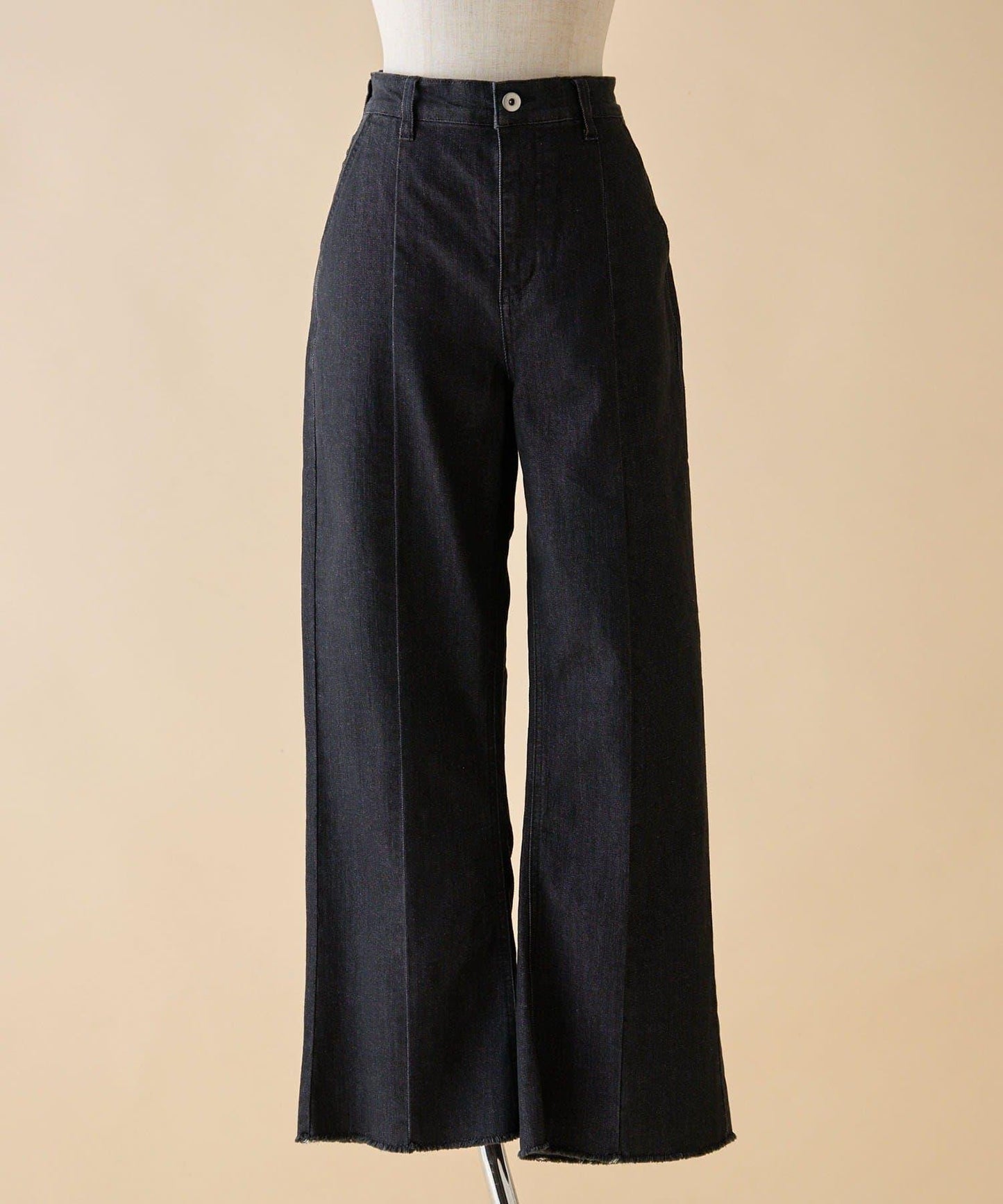 【nane】《サイズ展開有》直筒牛仔喇叭褲