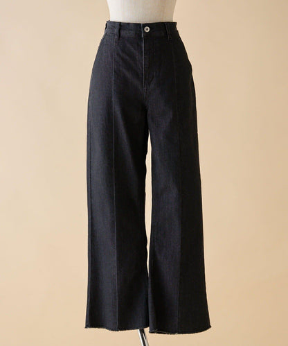 【nane】《サイズ展開有》直筒牛仔喇叭褲