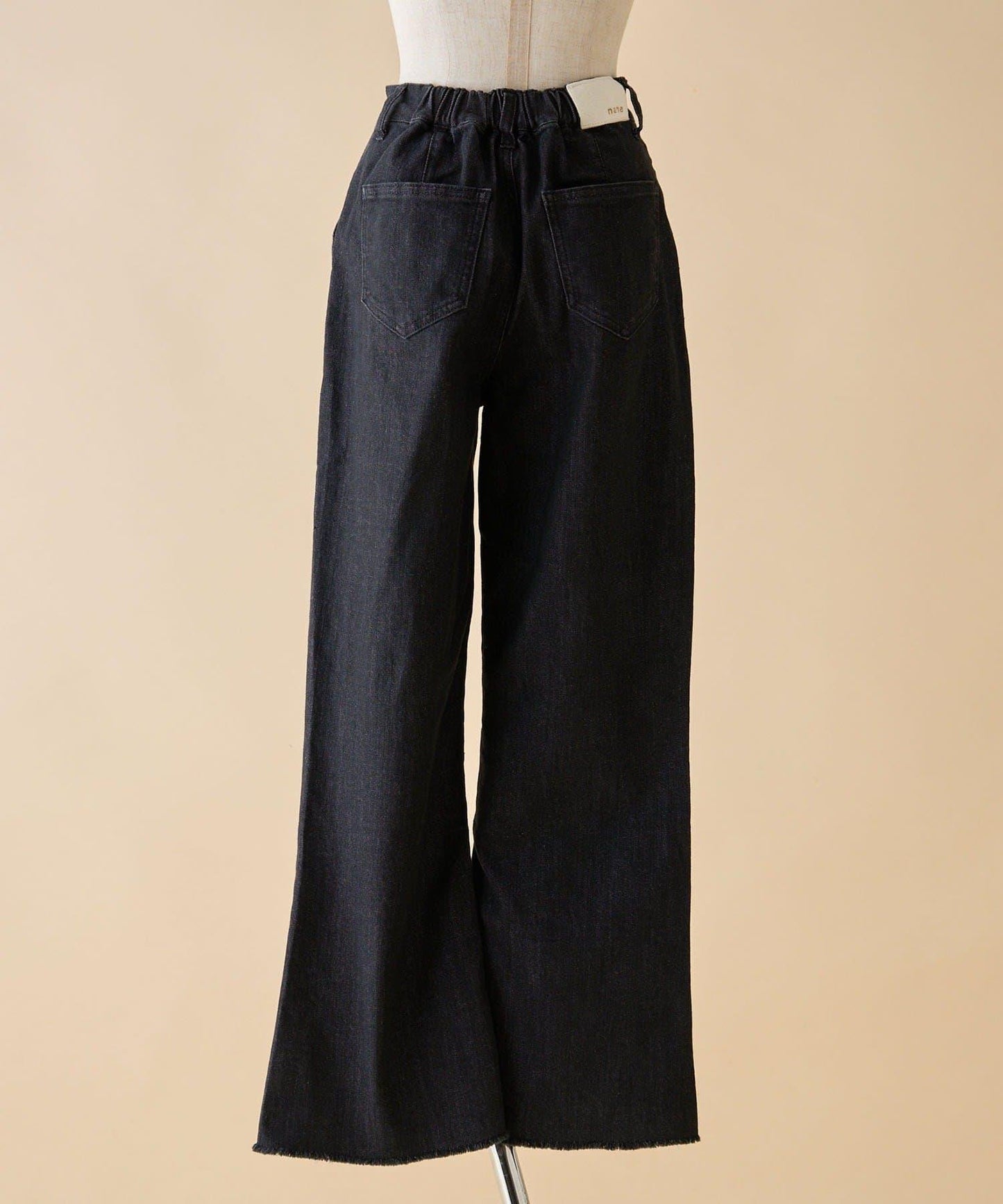 【nane】《サイズ展開有》直筒牛仔喇叭褲