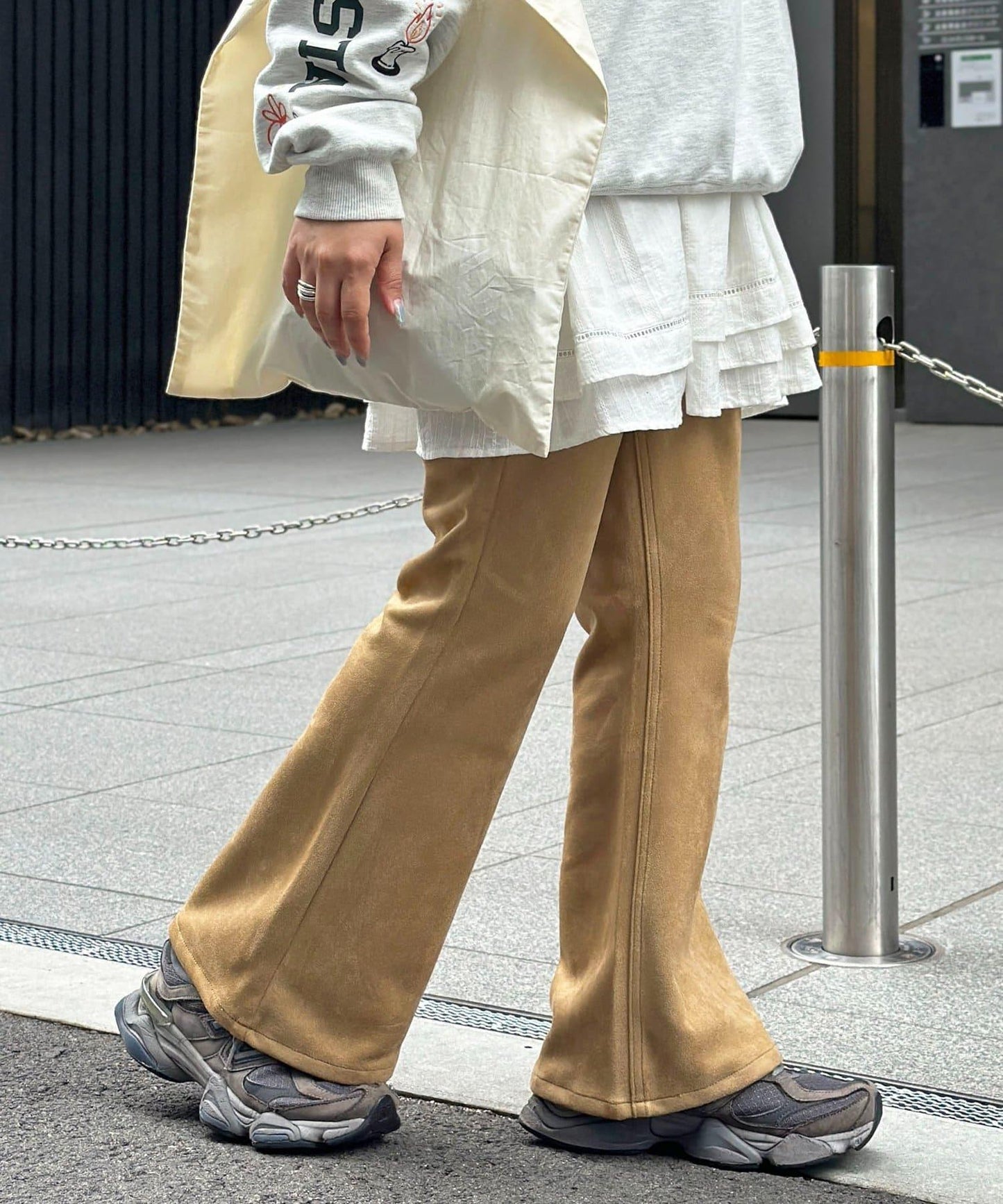 【PIPI監修】仿麂皮喇叭褲