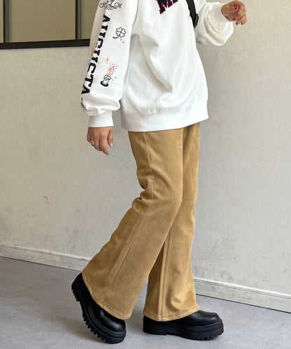 【PIPI監修】仿麂皮喇叭褲