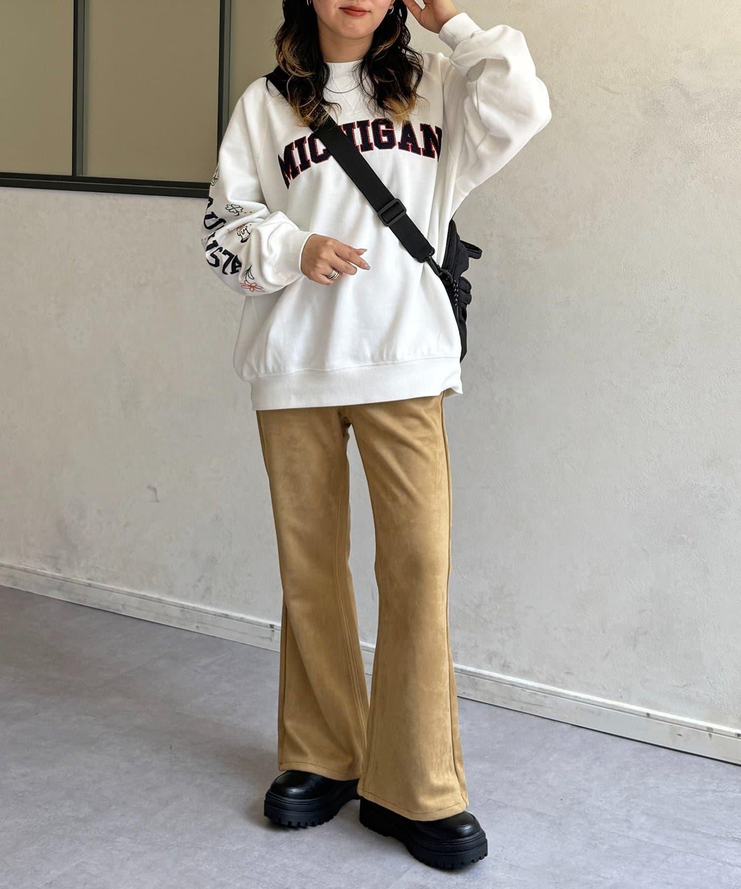 【PIPI監修】仿麂皮喇叭褲