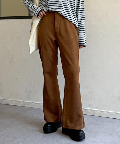 【PIPI監修】仿麂皮喇叭褲