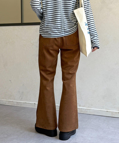 【PIPI監修】仿麂皮喇叭褲