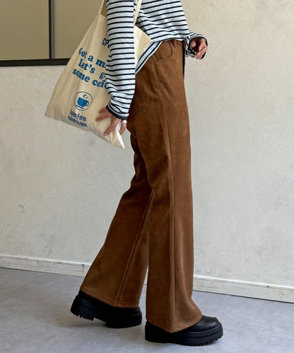 【PIPI監修】仿麂皮喇叭褲