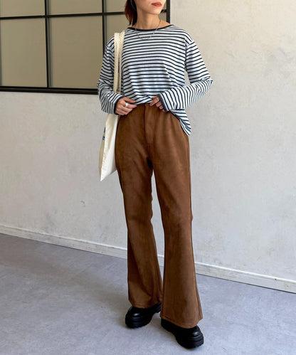 【PIPI監修】仿麂皮喇叭褲