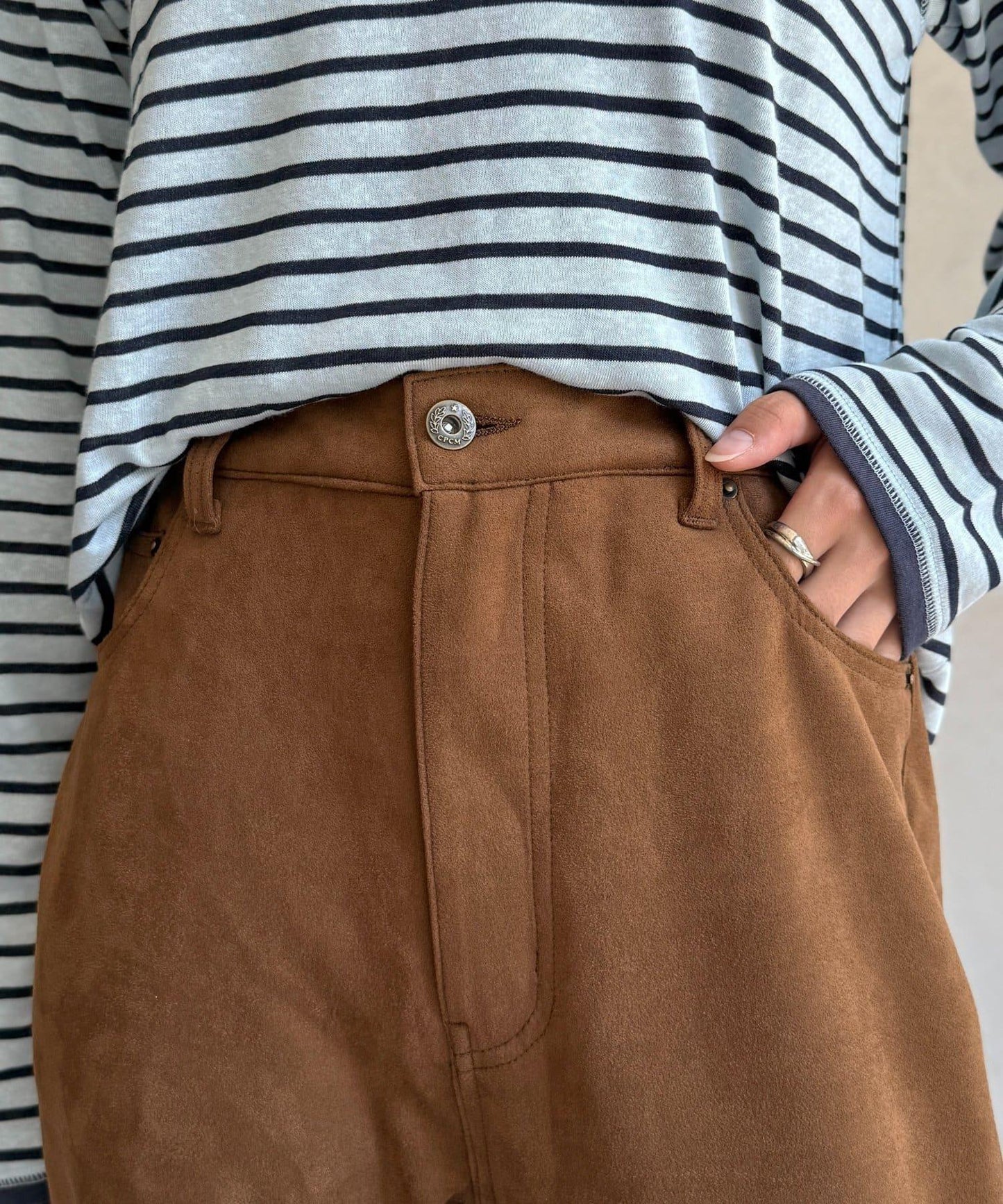 【PIPI監修】仿麂皮喇叭褲