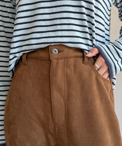 【PIPI監修】仿麂皮喇叭褲