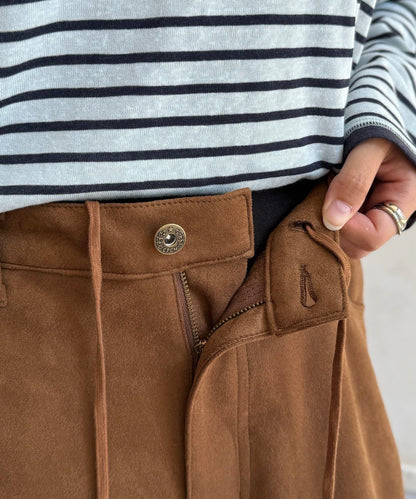 【PIPI監修】仿麂皮喇叭褲