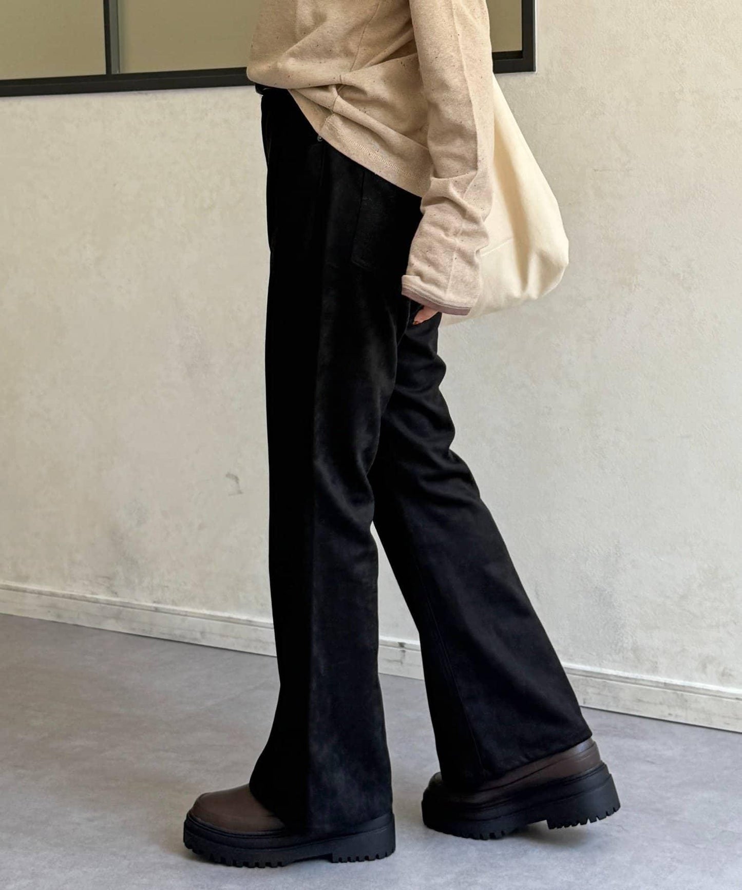 【PIPI監修】仿麂皮喇叭褲